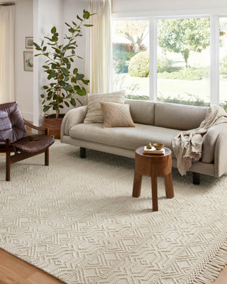 Loloi II Noelle NOE-04 Ivory/Ivory Area Rug Lifestyle Image Feature