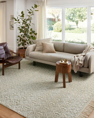 Loloi II Noelle NOE-05 Ivory/Blue Area Rug Lifestyle Image Feature