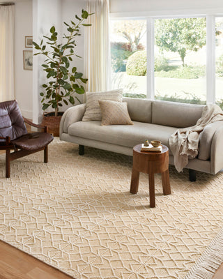 Loloi II Noelle NOE-06 Ivory/Gold Area Rug Lifestyle Image Feature