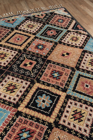 Momeni Nomad NOM-2 Black Area Rug Corner Image