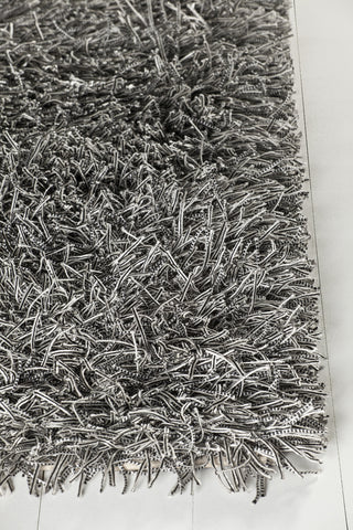 Chandra Nora NOR-44900 White/Black Area Rug Corner Shot