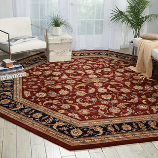 Nourison 2000 2002 Burgundy Area Rug Room Scene 4