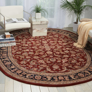 Nourison 2000 2002 Burgundy Area Rug Room Scene 2