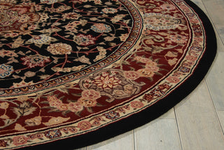 Nourison 2000 2005 Black Area Rug Round Image