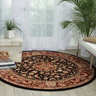 Nourison 2000 2005 Black Area Rug Round Image