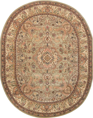 Nourison 2000 2005 Light Green Area Rug 7'6'' X 9'6'' Oval