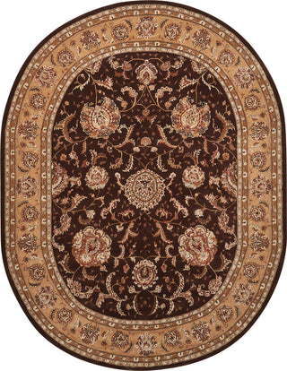 Nourison 2000 2206 Brown Area Rug 7' 6'' X 9' 6'' Oval