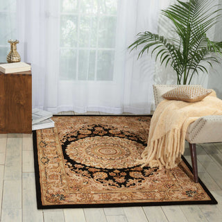 Nourison 2000 2233 Black Area Rug Room Image Feature