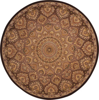 Nourison 2000 2318 Brown Area Rug 6' Round