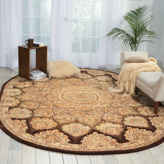 Nourison 2000 2318 Brown Area Rug Room Scene 2