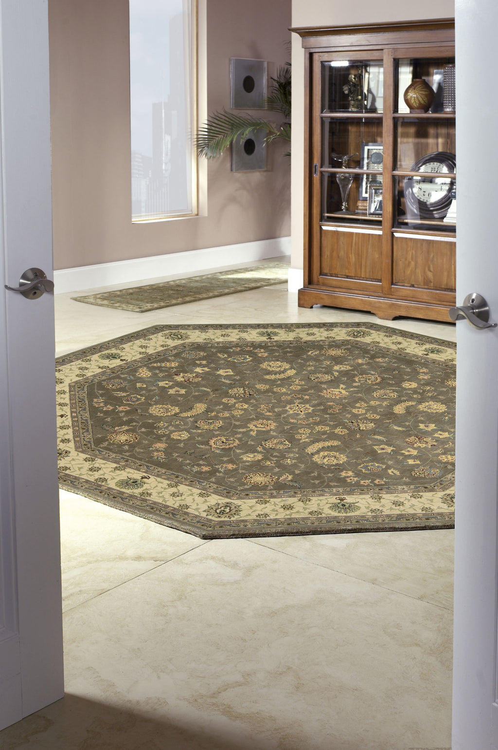 Nourison 2000 2003 Olive Area Rug 10' Octagon Featured