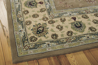 Nourison 2000 2003 Olive Area Rug 8' X 10' Corner Shot