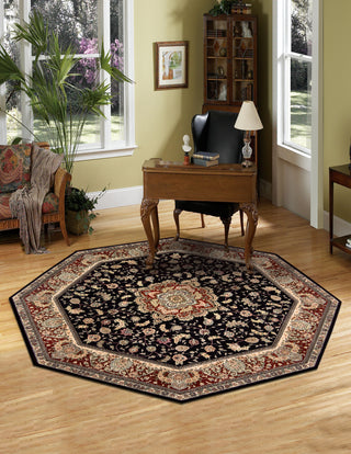 Nourison 2000 2005 Black Area Rug 10' Octagon Office Shot Feature