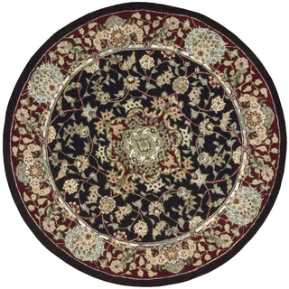 Nourison 2000 2005 Black Area Rug 4' Round