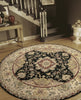 Nourison 2000 2028 Black Area Rug 8' Round Living Space Shot