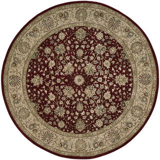 Nourison 2000 2107 Burgundy Area Rug 6' Round