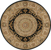 Nourison 2000 2233 Black Area Rug Round Image