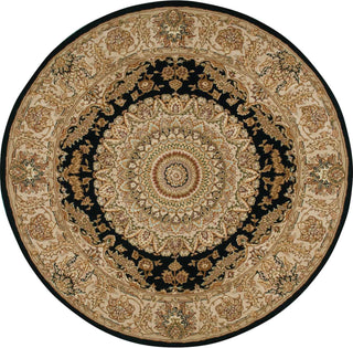 Nourison 2000 2233 Black Area Rug Round Image