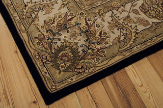 Nourison 2000 2233 Black Area Rug 8' X 10' Corner Shot