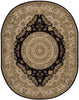Nourison 2000 2233 Black Area Rug 8' X 10' Oval Shot