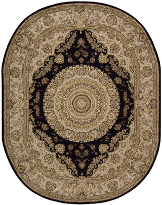 Nourison 2000 2233 Black Area Rug 8' X 10' Oval Shot