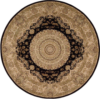 Nourison 2000 2233 Black Area Rug Round Image