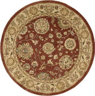 Nourison 2000 2258 Rust Area Rug Round Image