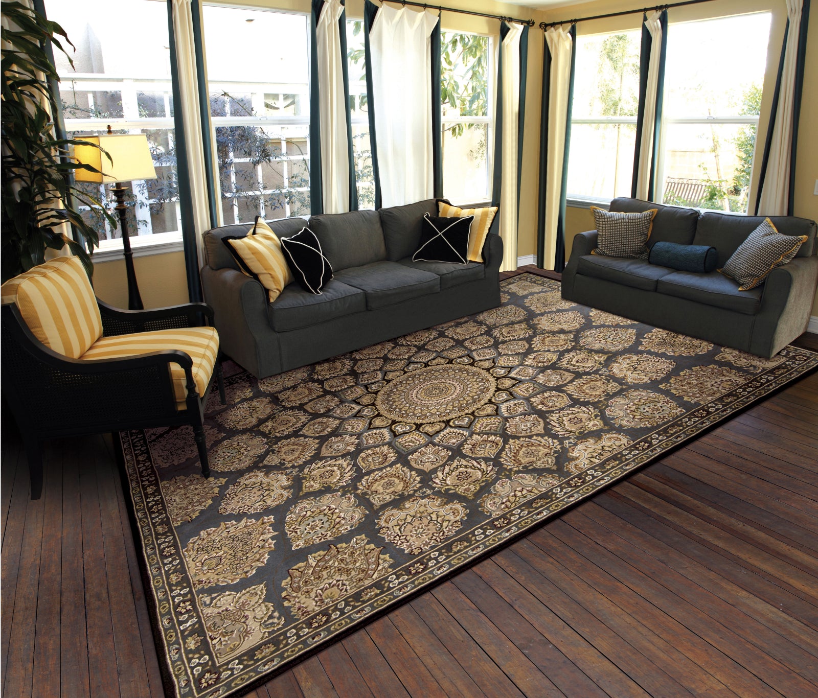 Nourison 2000 2318 Slate Area Rug – Incredible Rugs and Decor