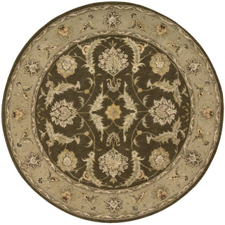 Nourison 3000 3101 Brown Area Rug 6' Round