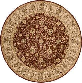 Nourison 3000 3102 Rust Area Rug Round Image