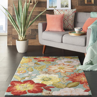 Nourison Fantasy FA18 Aqua Area Rug Room Scene 3