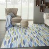 Nourison Sun and Shade SND01 Bits Pieces Seaglass Area Rug by Waverly Room Scene Featured