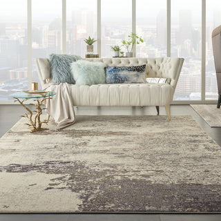 Nourison Celestial CES02 Ivory/Grey Area Rug Room Scene Featured