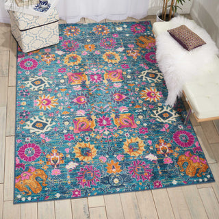 Nourison Passion PSN01 Denim Area Rug Room Image Feature