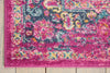 Nourison Passion PSN03 Fuchsia Area Rug Corner Image