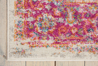 Nourison Passion PSN03 Ivory/Fushia Area Rug Corner Image