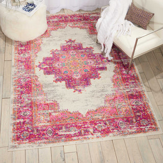 Nourison Passion PSN03 Ivory/Fushia Area Rug Room Image