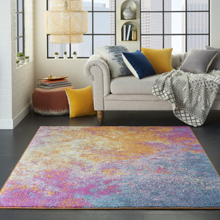 Nourison Passion PSN10 Sunburst Area Rug Room Scene 2