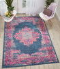 Nourison Passion PSN03 Blue Area Rug Room Image