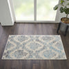 Nourison Tranquil TRA09 Ivory/Turquoise Area Rug Detail Image Feature