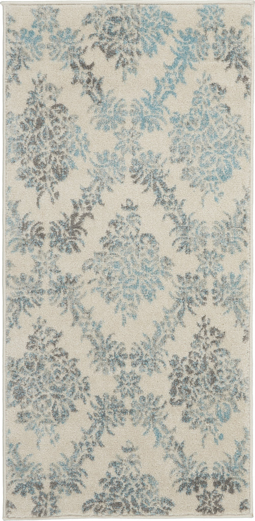 Tranquil TRA09 Ivory/Turquoise Area Rug by Nourison main image