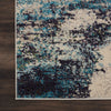 Nourison Celestial CES02 Ivory/Teal Blue Area Rug Corner Image