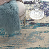 Nourison Celestial CES02 Ivory/Teal Blue Area Rug Detail Image