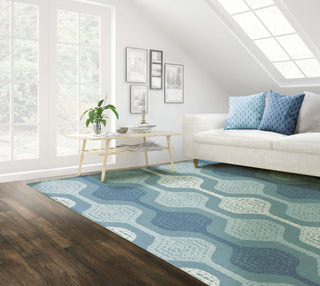 Nourison WAV01/Sun and Shade SND70 Aqua Area Rug by Waverly Room Image