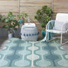 Nourison Wav01/Sun and Shade SND70 Aqua Area Rug by Waverly Detail Image Feature