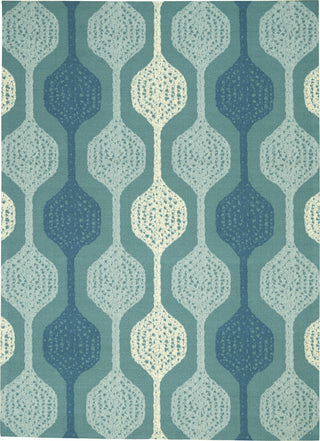 Nourison WAV01/Sun and Shade SND70 Aqua Area Rug by Waverly main image