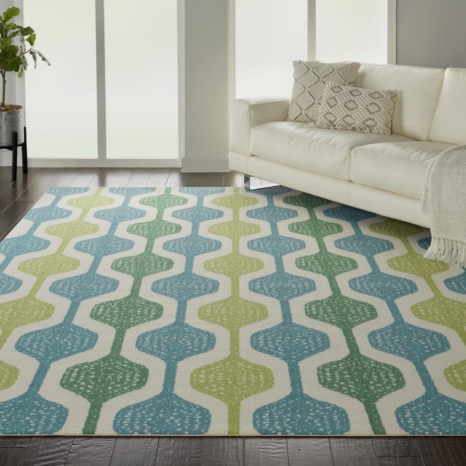 Waverly Sun N' Shade Indoor/Outdoor Poolside 10' x 13' Area Rug