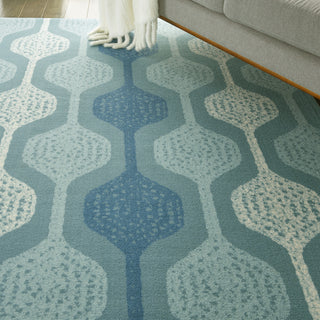 Nourison WAV01/Sun and Shade SND70 Aqua Area Rug by Waverly Detail Image