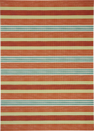 Nourison WAV01/Sun and Shade SND71 Orange Area Rug by Waverly main image