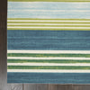 Nourison WAV01/Sun and Shade SND71 Green/Teal Area Rug by Waverly Corner Image